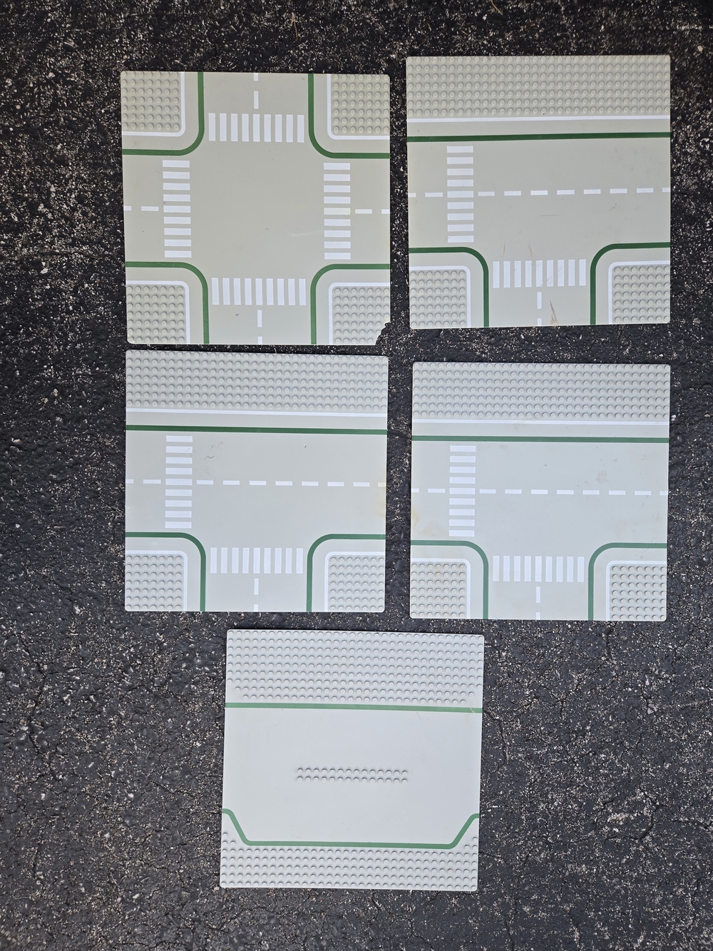 LEGO 32x32 Baseplate Lot of 5 Road Plates